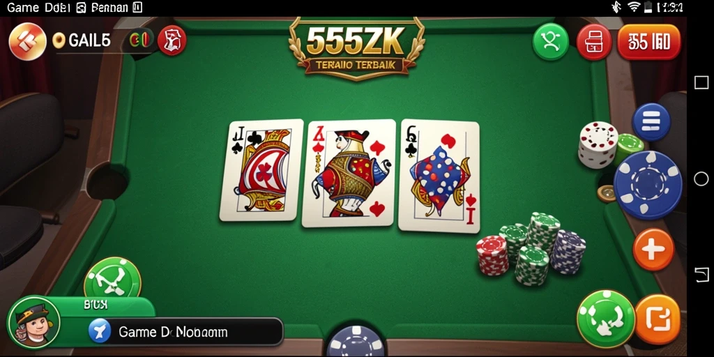 Tampilan screenshot dari gameplay seru 555ZK showcasing intense Domino match.