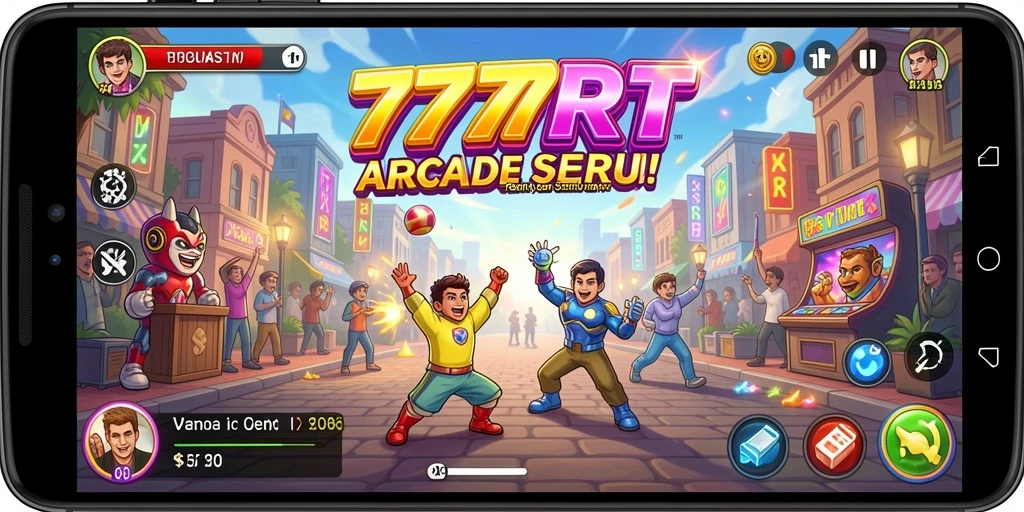Screenshot gameplay <strong>777RT</strong> yang menunjukkan aksi intens dalam permainan arcade.