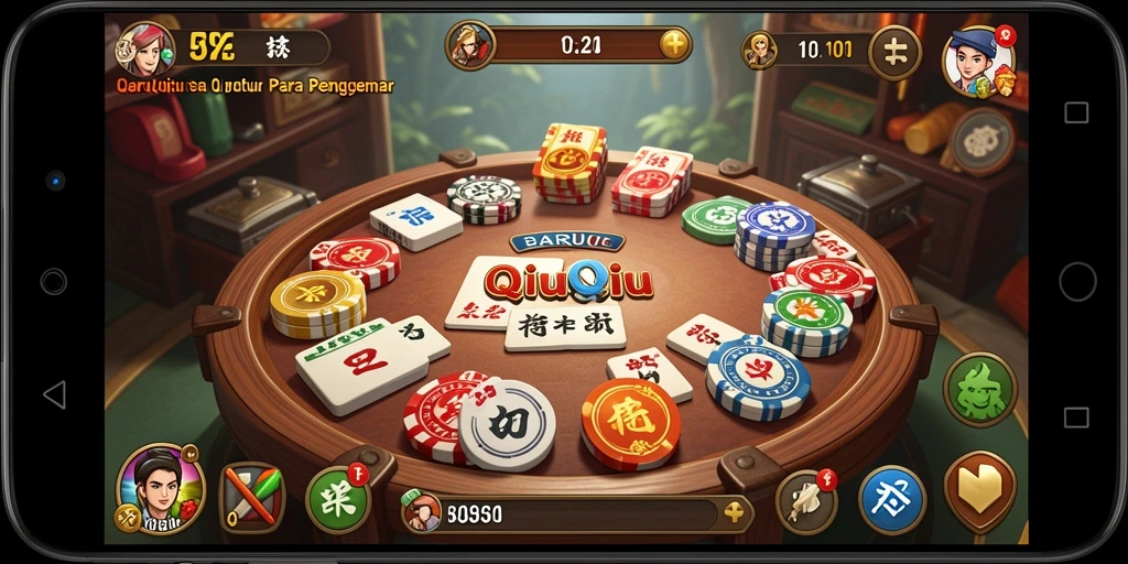 Screenshots gameplay seru dari BARU01 yang menunjukkan aksi QiuQiu.