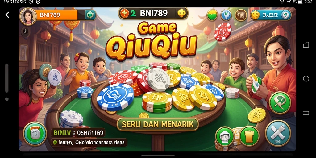 Screenshot gameplay BNI789 yang menampilkan aksi QiuQiu yang mendebarkan.