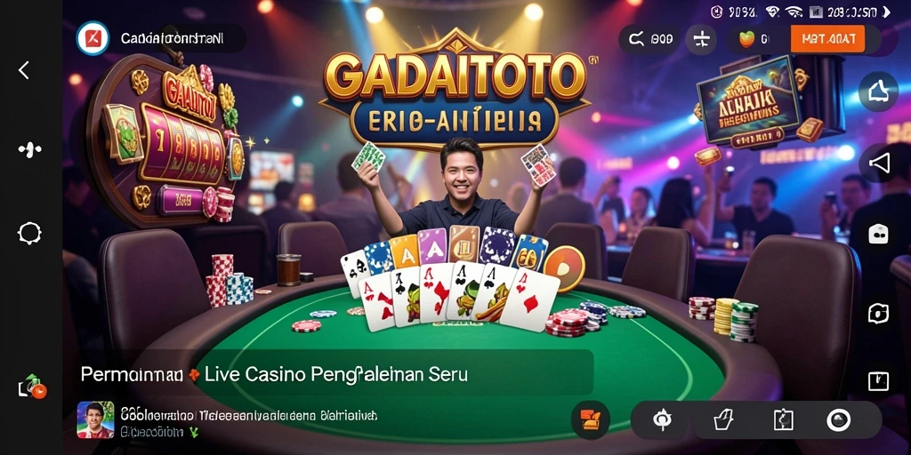 Tampilan gameplay mendebarkan di GADAITOTO, nikmati permainan Live Casino langsung.