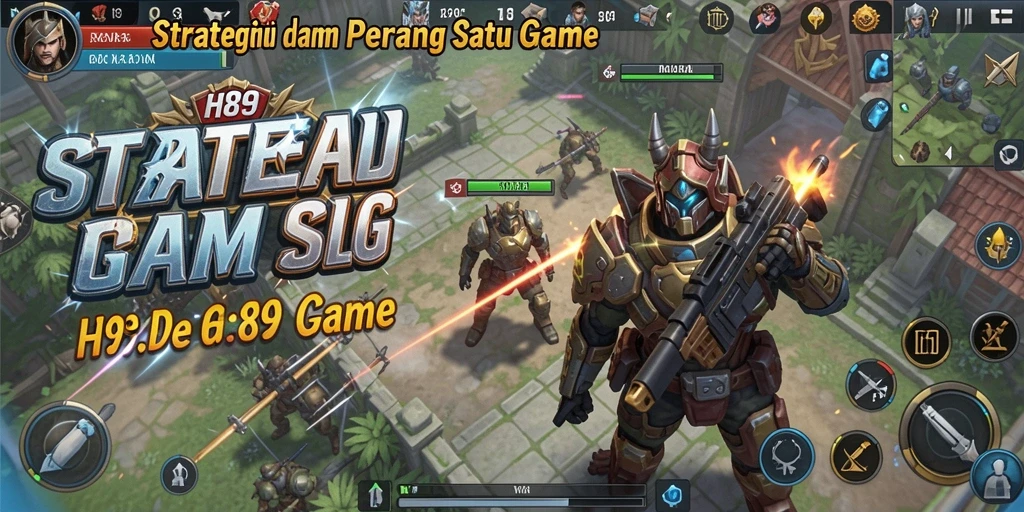 Tangkapan layar gameplay H89 menunjukkan aksi pertempuran yang seru di dunia SLG.