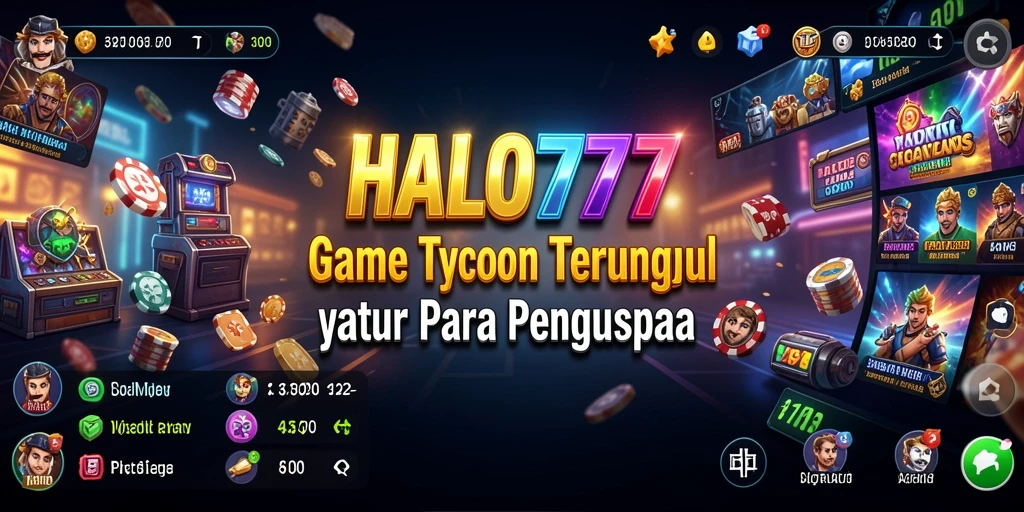Screenshot HALO777 menampilkan aksi seru dalam membangun dan mengelola bisnis Tycoon.