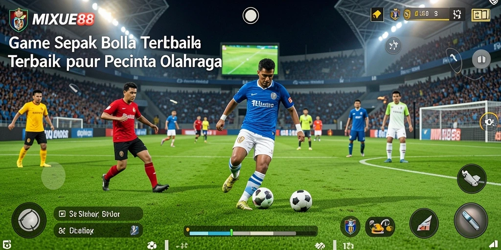Gameplay seru dari MIXUE88 menampilkan aksi sepak bola yang mendebarkan.