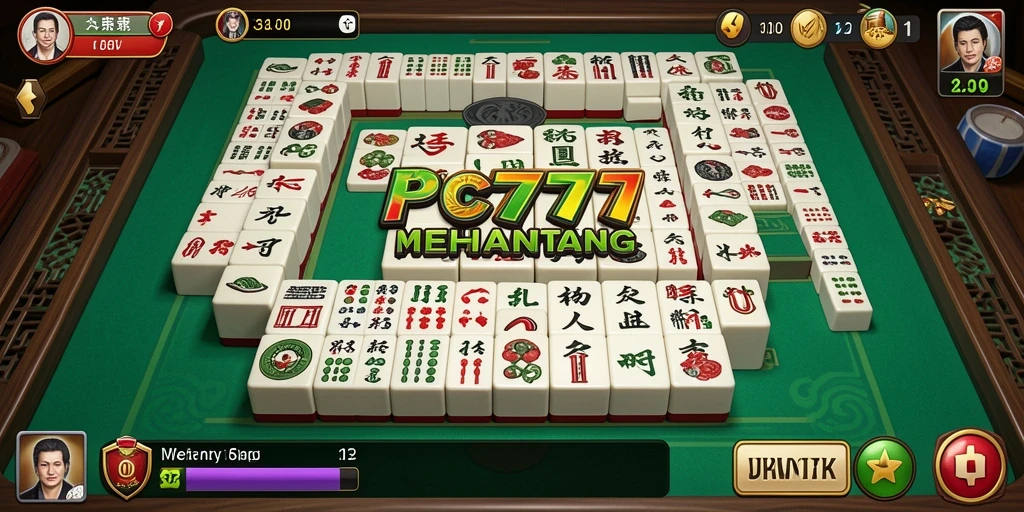 Tampilan menarik gameplay Mahjong di PC777 dengan berbagai papan dan tantangan.