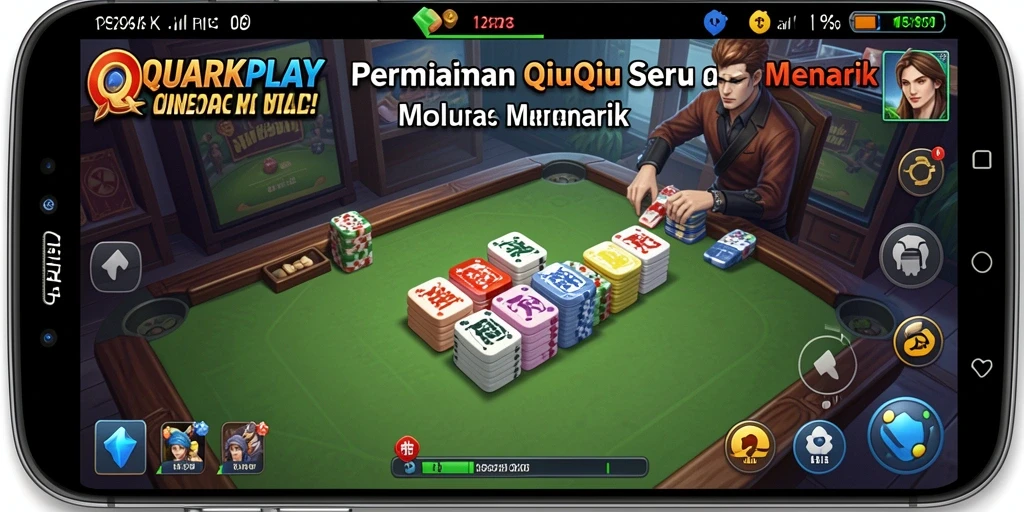 Tampilan permainan QiuQiu yang seru dan interaktif di QUARKPLAY.