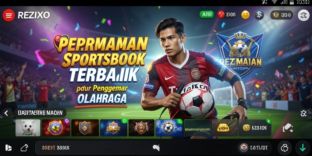 Tampilan gameplay menarik dari REZIXO di dunia Sportsbook.